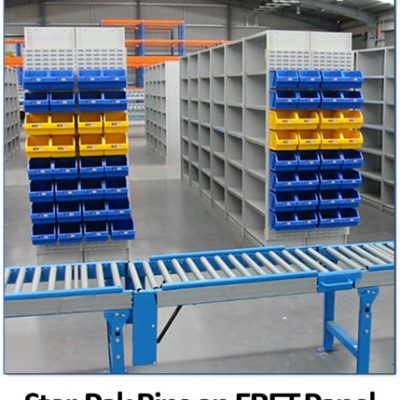 Stor-Pak Bins on ERET Panel - Elbowroom